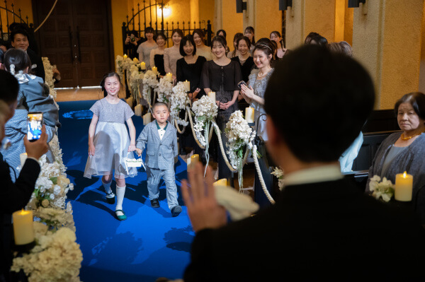新潟県三条市　長岡市　新潟市　結婚式場　ウェディングドレス　お子様お手伝い　リングガール　リングボーイ　　 フラワーボーイ　トレーンガール　フラワーガール　フラッグボーイ