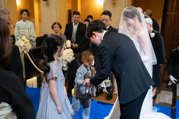 新潟県三条市　長岡市　新潟市　結婚式場　ウェディングドレス　お子様お手伝い　リングガール　リングボーイ　　 フラワーボーイ　トレーンガール　フラワーガール　フラッグボーイ