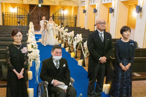 新潟県三条市 長岡市 新潟市 結婚式場 ウェディングドレス チャペル挙式 パパママキッズ婚 リングボーイ ファミリーミート
