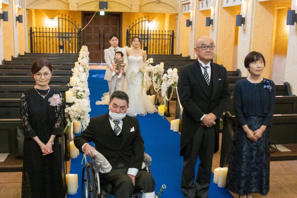 新潟県三条市 長岡市 新潟市 結婚式場 ウェディングドレス チャペル挙式 パパママキッズ婚 リングボーイ ファミリーミート