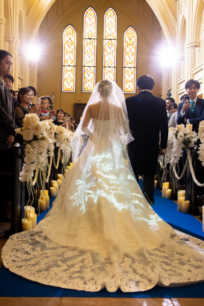 新潟県三条市　長岡市　新潟市　結婚式場　ウェディングドレス 　人前挙式　ベールダウン　サンドセレモニー