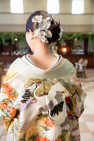 新潟県三条市 長岡市 新潟市 結婚式場 ウェディングドレス カラードレス 披露宴 花嫁ヘア ヘアスタイル 和装 髪飾り